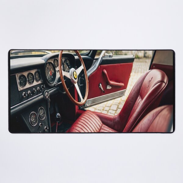 Item preview, Classic Gray Ferrari Red Leather Interior designed and sold by JMAVILA ART.