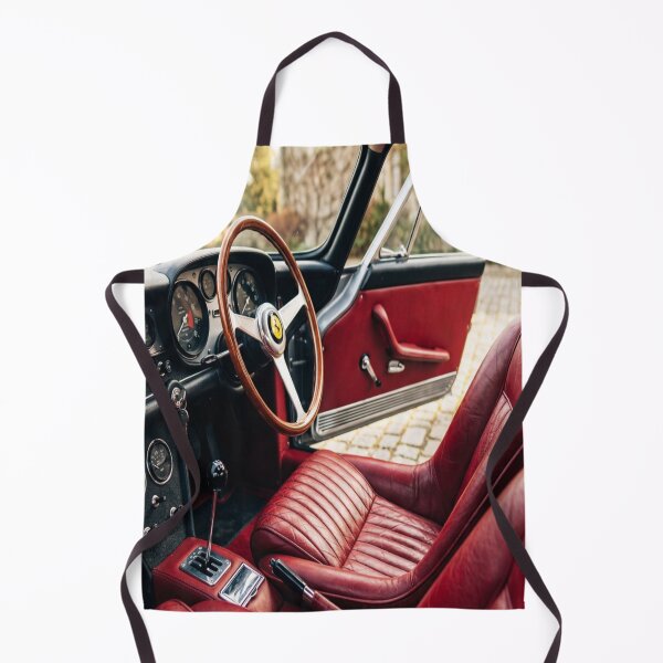 Item preview, Classic Gray Ferrari Red Leather Interior designed and sold by JMAVILA ART.