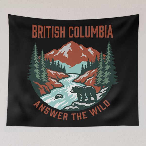 Item preview, British Columbia Answer The Wild Retro Wildlife designed and sold by mood-draftsman.