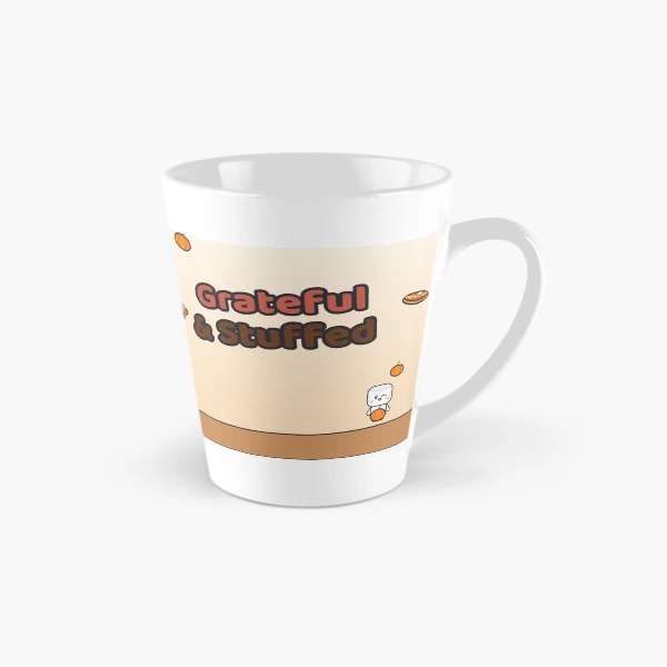 Grateful and Stuffed - Funny Thanksgiving Turkey Marshmallow Pip — Classic Mug by BiMood