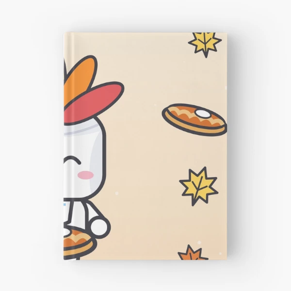 Grateful and Stuffed - Funny Thanksgiving Turkey Marshmallow Pip — Spiral Notebook by BiMood