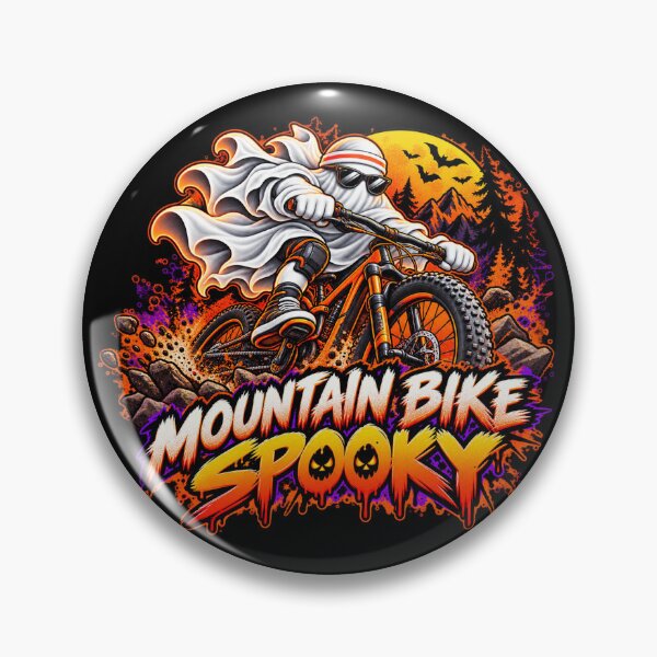 Item preview, Halloween Spooky Mountain Bike Ghost – MTB Design designed and sold by PolgaCraft.