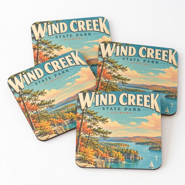 Item preview, Wind Creek State Park Alabama – Vintage Lake Martin Retro Travel Art designed and sold by Eclipse 3699.
