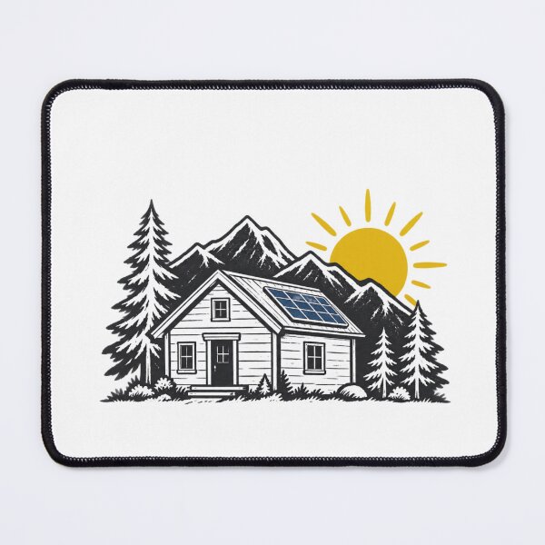 Item preview, Rustic Solar Cabin & Wilderness Scene designed and sold by UrsaOasis.