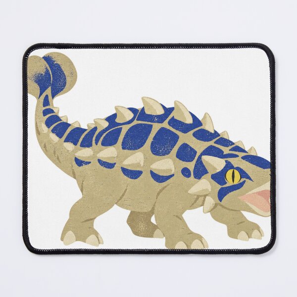 Item preview, Vintage-style blue striped ankylosaurus designed and sold by LongIslandDesgn.
