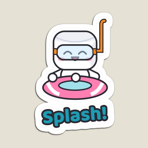 Sea You Soon - Cute Beach Marshmallow Pip with Snorkel and Float — Magnet by BiMood