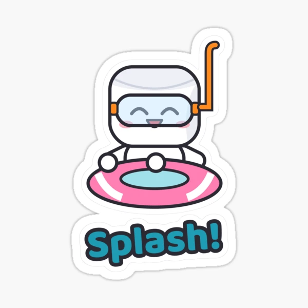 Sea You Soon - Cute Beach Marshmallow Pip with Snorkel and Float — Sticker by BiMood