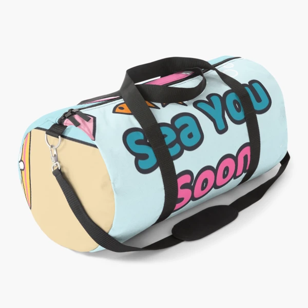 Sea You Soon - Cute Beach Marshmallow Pip with Snorkel and Float — Duffle Bag by BiMood