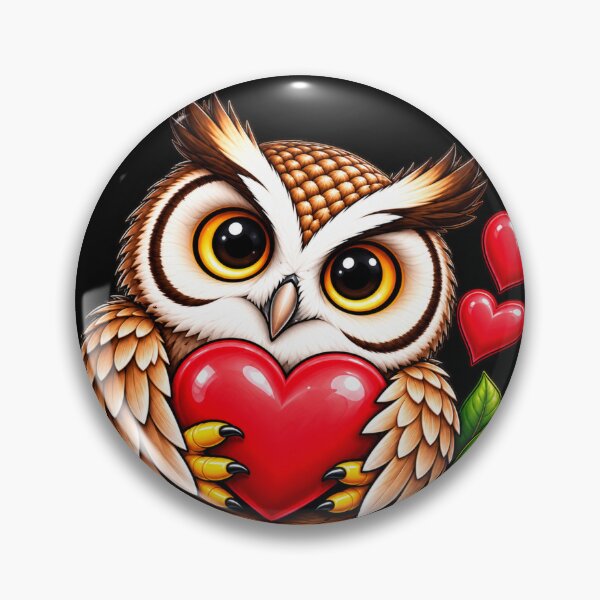 Item preview, Owl Always Love You – Cute Romantic Owl Holding a Red Heart designed and sold by JanRizz.
