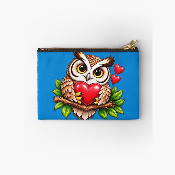 Item preview, Owl Always Love You – Cute Romantic Owl Holding a Red Heart designed and sold by JanRizz.