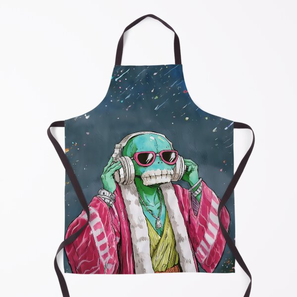 Item preview, Green Alien Skull Headphones Space Art designed and sold by Lunat1kk.