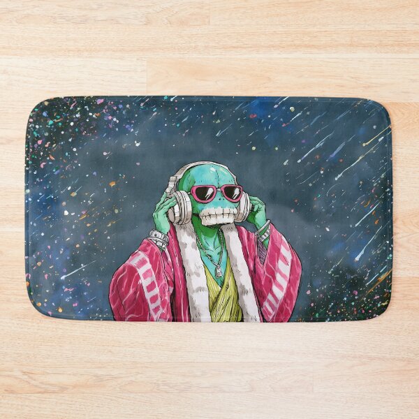 Item preview, Green Alien Skull Headphones Space Art designed and sold by Lunat1kk.