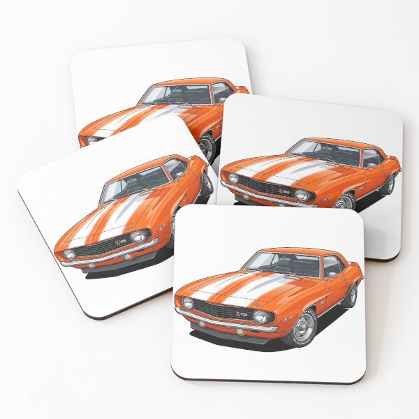 Item preview, 1969 Hugger Orange Chevrolet Camaro Z/28 Muscle Car Sticker designed and sold by Fixnovaguide.