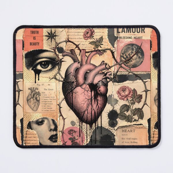 Item preview, Bleeding Heart | Gothic Romance Anatomical Heart Collage designed and sold by StormbornGem.