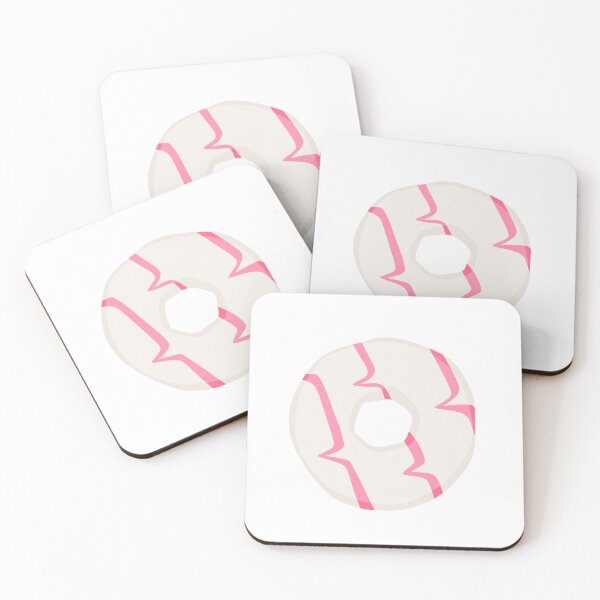Item preview, Pink and White Party Ring Biscuit Illustration designed and sold by The Home Of Pink Peach.
