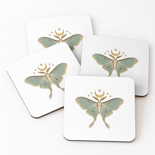 Item preview, Vintage Celestial Luna Moth with Moon and Stars designed and sold by AMICO77.