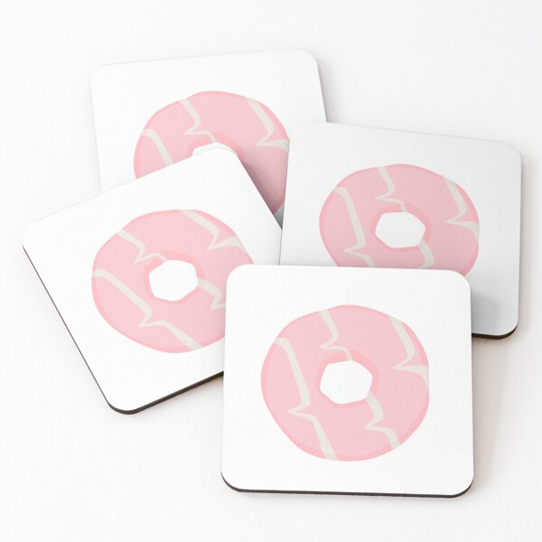 Item preview, Pink and White Party Ring Biscuit Illustration designed and sold by The Home Of Pink Peach.
