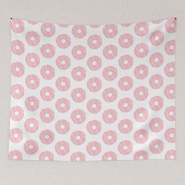 Item preview, Pink and White Party Ring Biscuit Illustration designed and sold by The Home Of Pink Peach.
