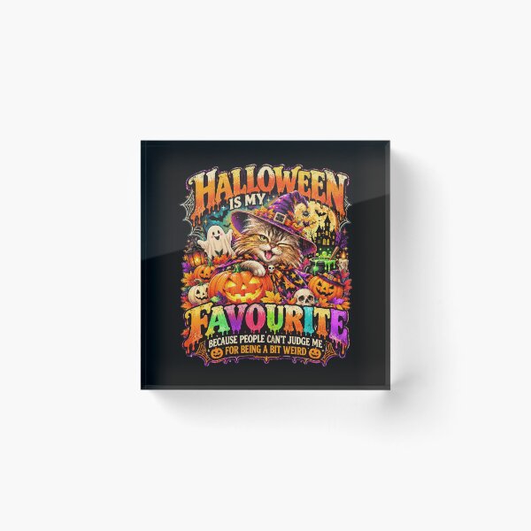 Item preview, Halloween Is My Favourite – Funny Witch Cat Retro  designed and sold by Imemewell.