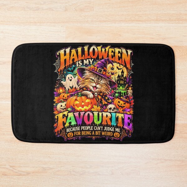 Item preview, Halloween Is My Favourite – Funny Witch Cat Retro  designed and sold by Imemewell.