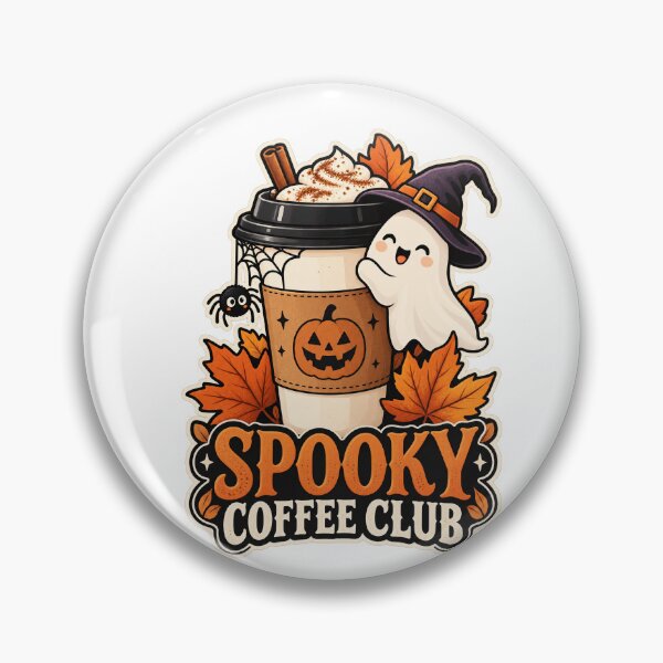 Item preview, Spooky Coffee Club Cute Ghost Pumpkin Spice Latte designed and sold by Eman_Studio.