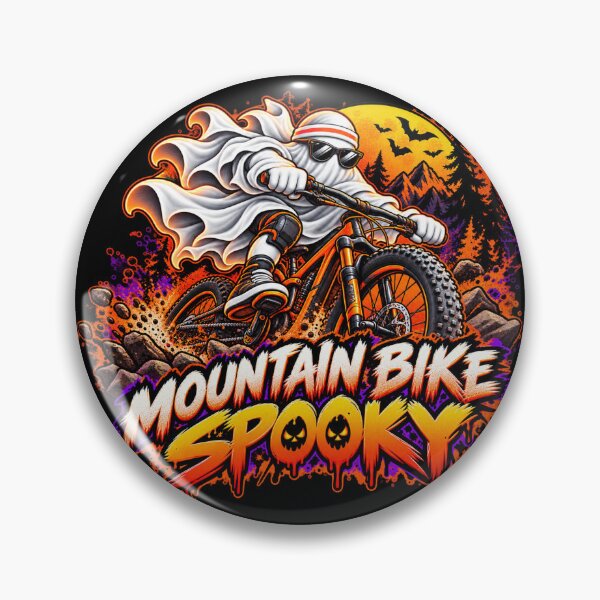 Item preview, Halloween Spooky Mountain Bike Ghost – MTB Design designed and sold by PolgaCraft.