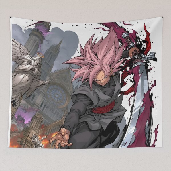 Item preview, Crimson Shadow Warrior – Pink Hair Dark Fantasy Anime Art designed and sold by Dyan4.