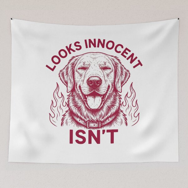 Item preview, Funny Mischievous Dog Graphic  designed and sold by freshwear design.