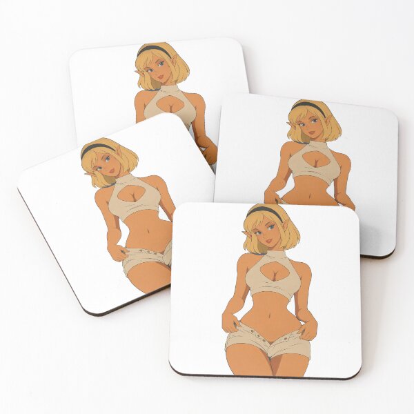 Item preview, Blonde Elf Cartoon Pin-Up – Fantasy Glamour Girl designed and sold by  Hollow Moon Studios..