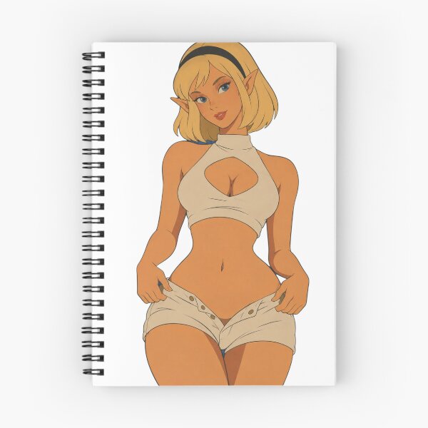Item preview, Blonde Elf Cartoon Pin-Up – Fantasy Glamour Girl designed and sold by  Hollow Moon Studios..