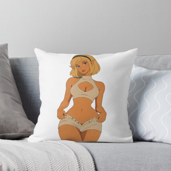 Item preview, Blonde Elf Cartoon Pin-Up – Fantasy Glamour Girl designed and sold by  Hollow Moon Studios..