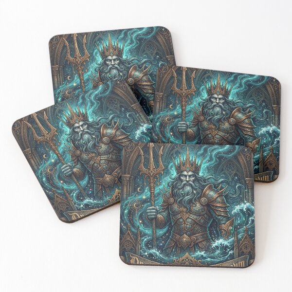 Item preview, Neptune King Trident Gothic Illustration designed and sold by JC Art Creations.