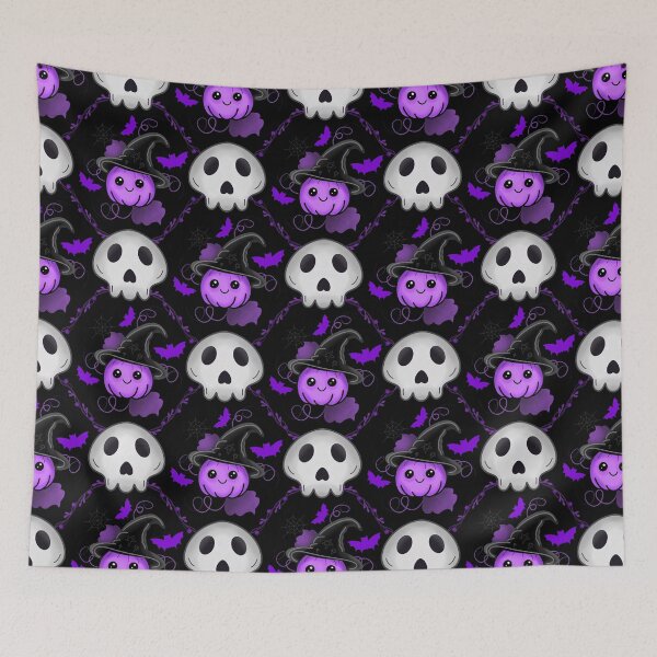 Item preview, Cute Halloween Pumpkins and Ghosts Pattern designed and sold by PatternXOXO.