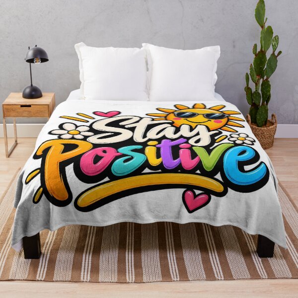 Item preview, Stay Positive Colorful 3D Motivational Quote designed and sold by rlvance76.
