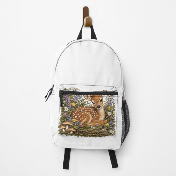 Item preview, Vintage Fawn Woodland Wildflower Illustration designed and sold by lovepower.