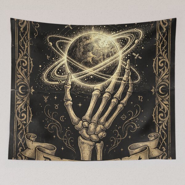 Item preview, Skeletal Hand Holding Glowing Planet designed and sold by JC Art Creations.