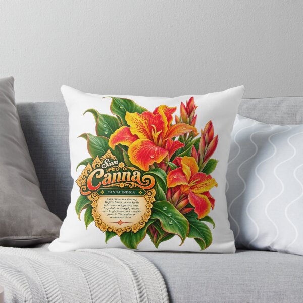 Item preview, Red and Yellow Canna Lily – Siam Vintage Botanical Art designed and sold by Pali's shop.