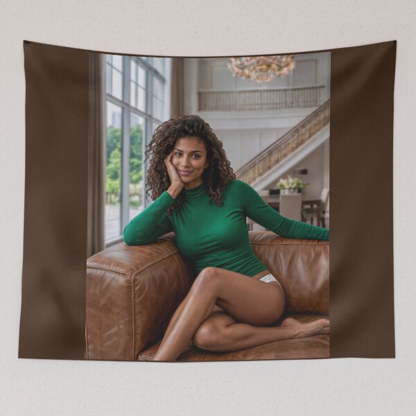 Item preview, Woman Relaxing in Luxurious Living Room designed and sold by artisfun333.