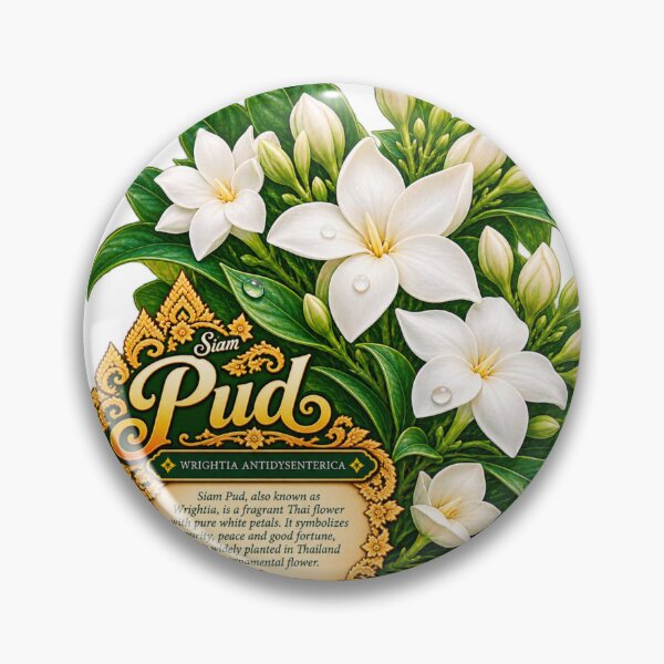 Item preview, White Puddha Flower – Thai Gardenia Vintage Botanical Art designed and sold by Pali's shop.