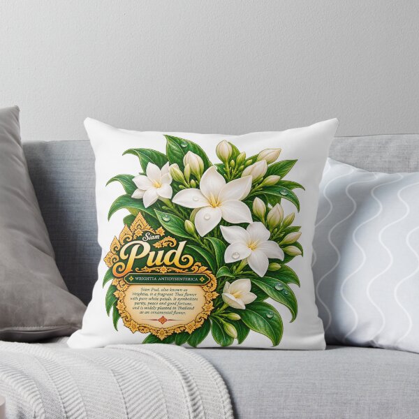 Item preview, White Puddha Flower – Thai Gardenia Vintage Botanical Art designed and sold by Pali's shop.