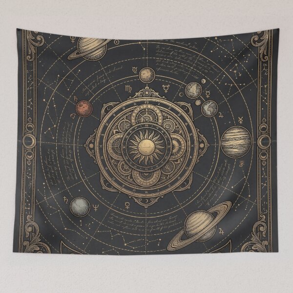 Item preview, Antique Astrolabe Solar System Chart designed and sold by JC Art Creations.