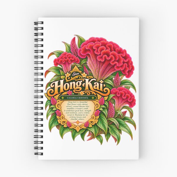 Item preview, Pink Cockscomb Flower – Siam Vintage Botanical Art designed and sold by Pali's shop.