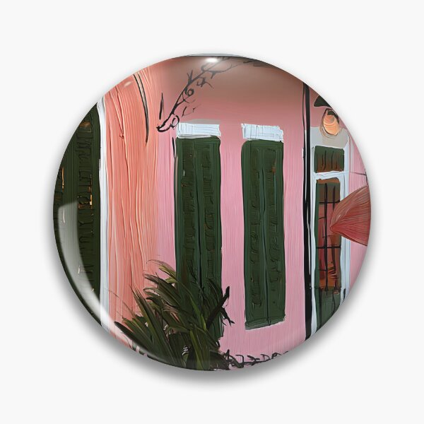 Item preview, Charming Cafe with Dark Green Shutters and Hanging Lights Framed by Vibrant Orange Autumn Foliage designed and sold by OlfactoART Studio.