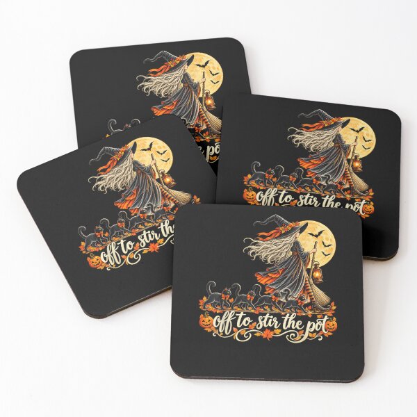 Item preview, Off to Stir The Pot Witch Black Cat Halloween Spooky  designed and sold by MatherFisher.