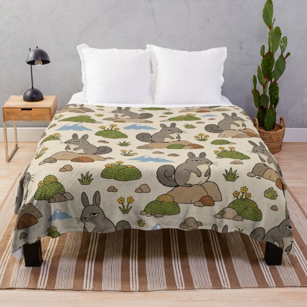 Item preview, Viscacha Andes Animal Pattern | Tired Mountain Viscachas Sunbathing on Rocks with Alpine Flowers designed and sold by StickyGuys.