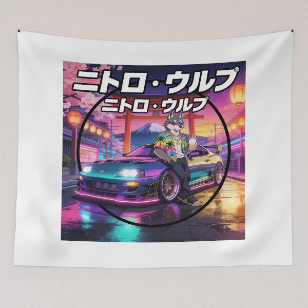 Item preview, Nitro Wolf JDM Neon Sunset Scene designed and sold by ELmestka.