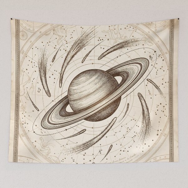 Item preview, Vintage Saturn Astronomical Star Chart designed and sold by JC Art Creations.