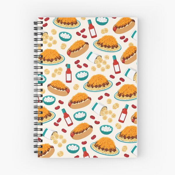 Item preview, Cincinnati Chili Retro Food Pattern | Three Way Spaghetti Chili with Cheddar, Coneys and Crackers designed and sold by StickyGuys.