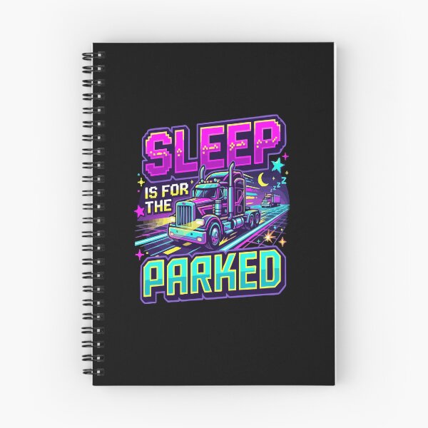 Item preview, Sleep Is For The Parked Trucker Driver Retro Neon designed and sold by AmeliaShirts.