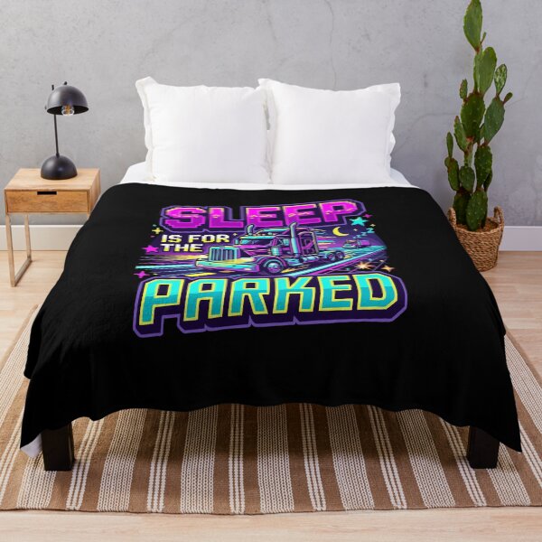 Item preview, Sleep Is For The Parked Trucker Driver Retro Neon designed and sold by AmeliaShirts.